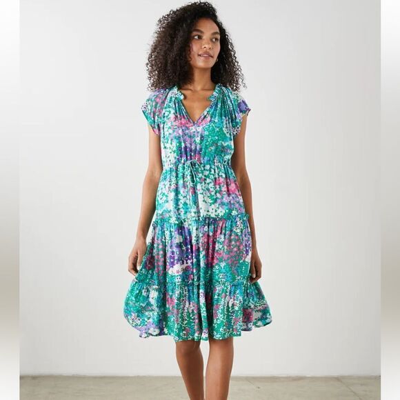Rails Juni Gardenia Floral Dress Small NWT - Picture 5 of 7